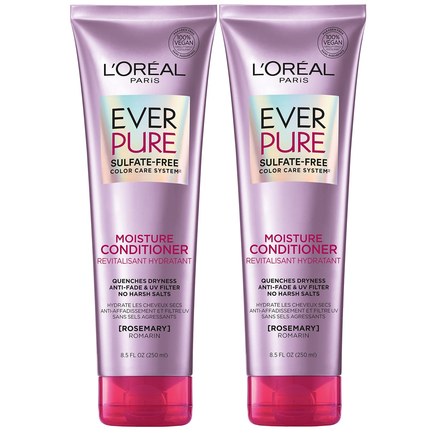 L'Oreal Paris EverPure Moisture Sulfate Free Conditioner for Color-Treated Hair, 8.5 Ounce (Set of 2)
