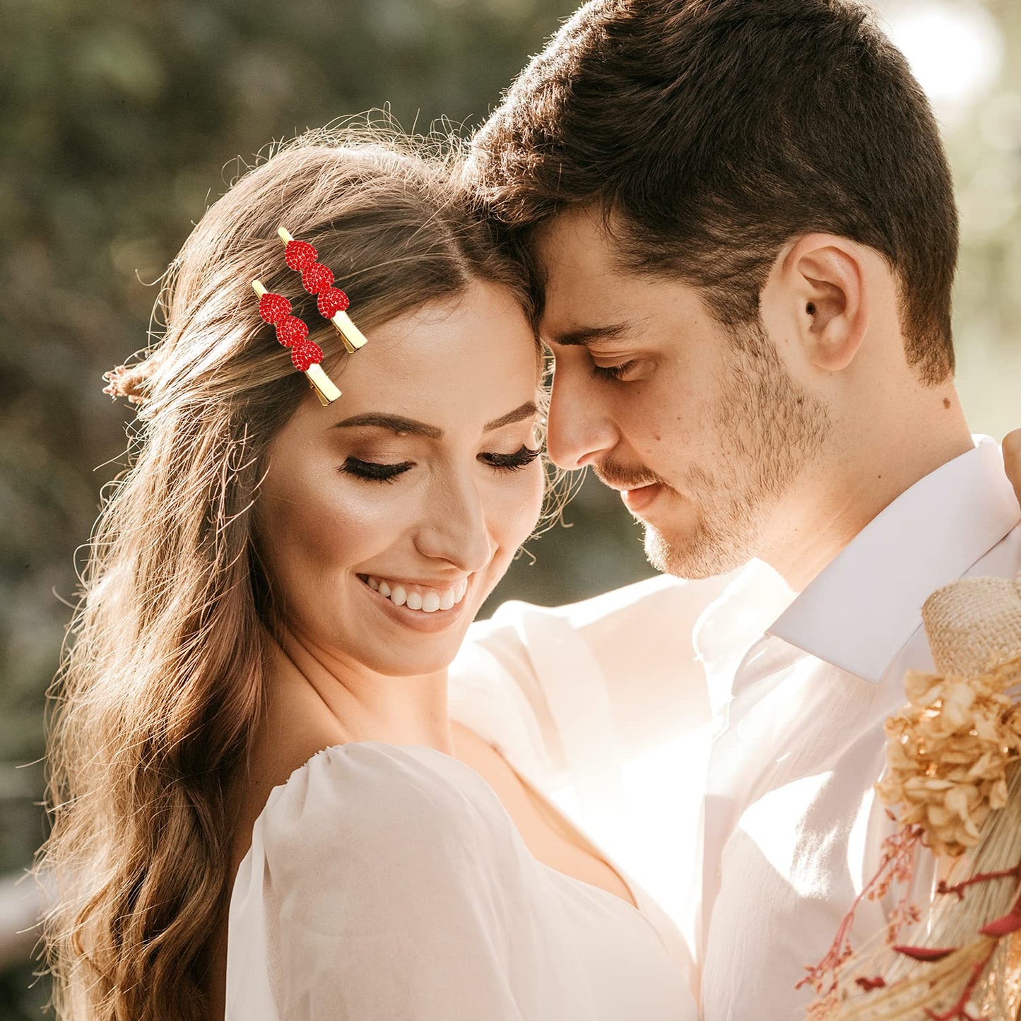 4PCS Valentine's Day Hair Clips for Women Rhinestone Heart Hairpins Glitter Heart Barrettes Enamel Hair Accessory Valentine's Day Gifts for Women