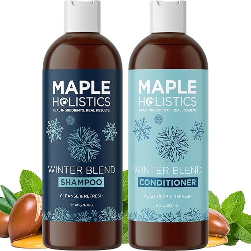 Sulfate Free Hard Water Shampoo and Conditioner - Hard Water Hair Treatments of Product and Minerals with Five Mint Essential Oils for Replenishing