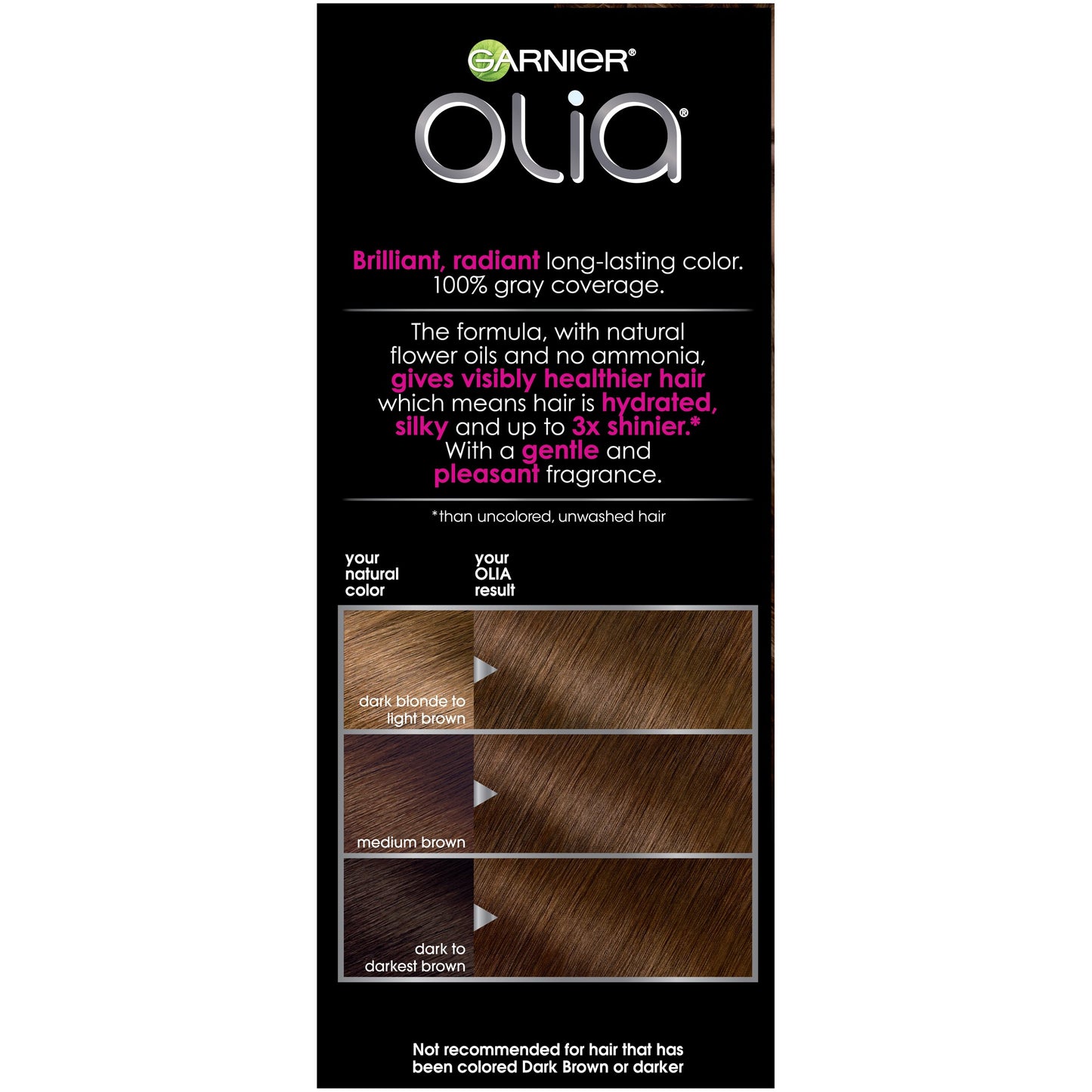 Garnier Olia Oil Powered Permanent Hair Color, 5.3 Medium Golden Brown (Packaging May Vary)