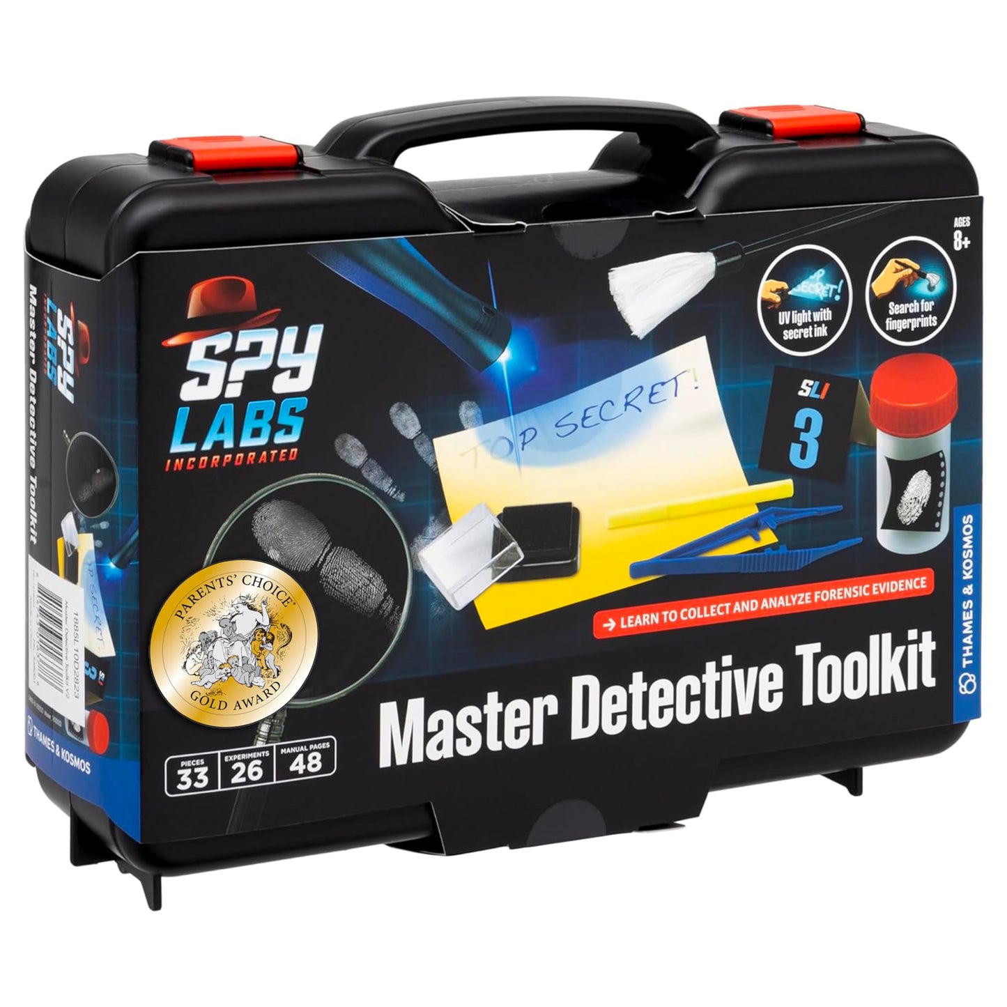 Spy Labs Master Detective Toolkit V2 – Forensic Science Kit with Fingerprint, Footprint & Tire Track Experiments + 32-Page Storybook