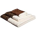 Popular Bath Zambia Animal Print 3 Piece Towel Set, Classic Luxury Contemporary Decor Ensemble