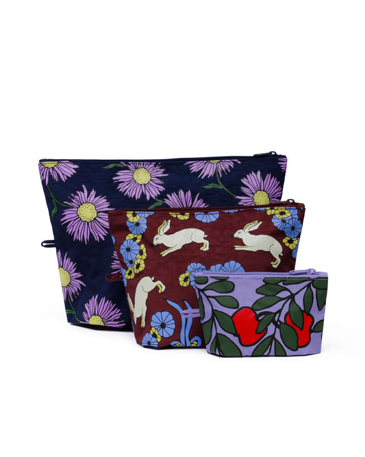 BAGGU Go Pouch Set - Night Orchard