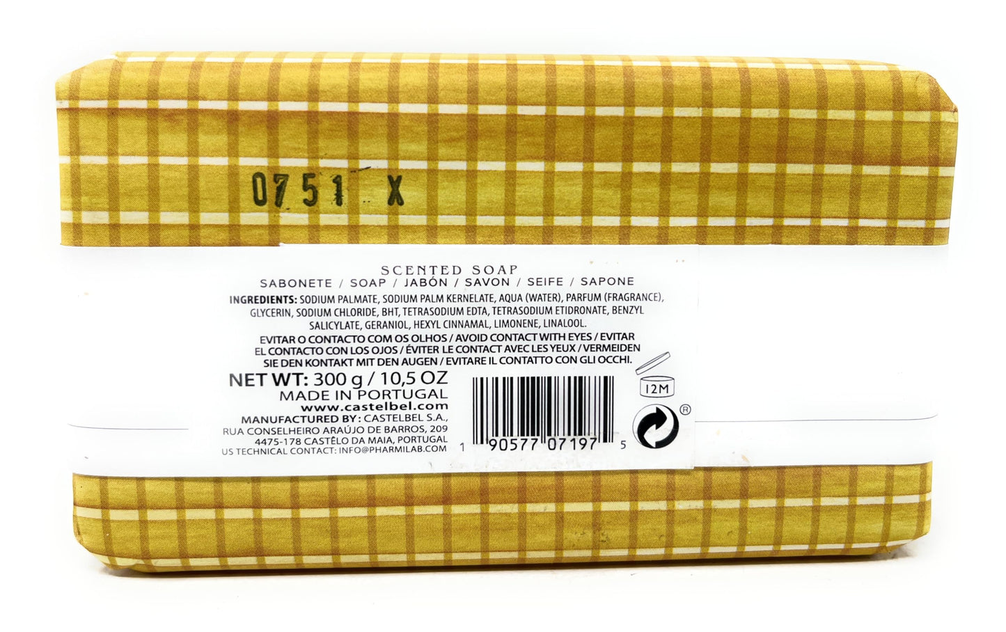 Castelbel Honey Scented Luxury Soap, 10.5 Ounces