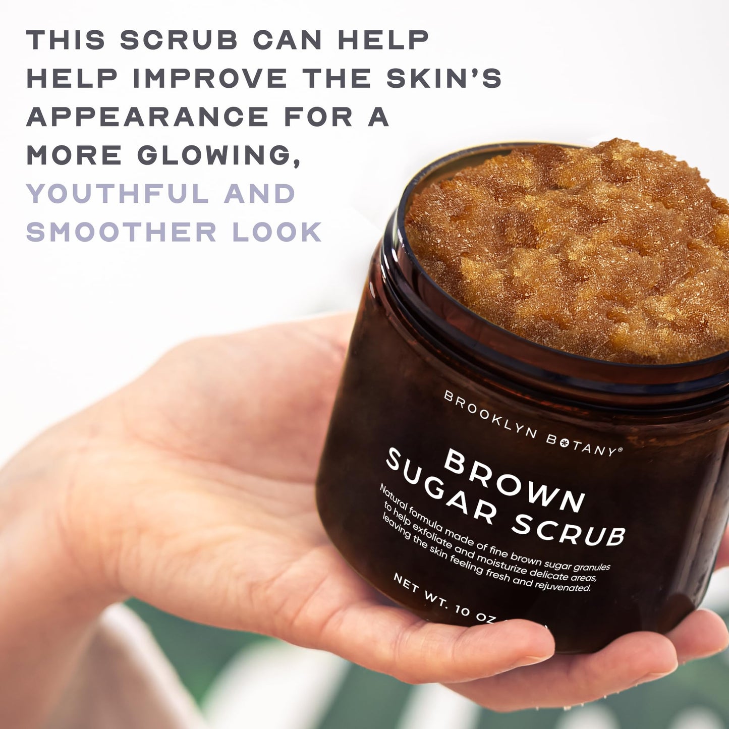 Brooklyn Botany Brown Sugar Body Scrub - Moisturizing and Exfoliating Body, Face, Hand, Foot Scrub - Fights Acne, Fine Lines & Wrinkles, Great Gifts Beauty and Personal Care Brooklyn Botany