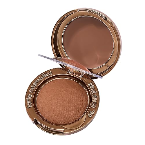 tarte macaron sculpt & bronze duo - 2-in-1 Cream + Baked Powder Bronzer, Contour Powder Face Makeup, Peptides and Hyaluronic Acid Hydrates & Plumps