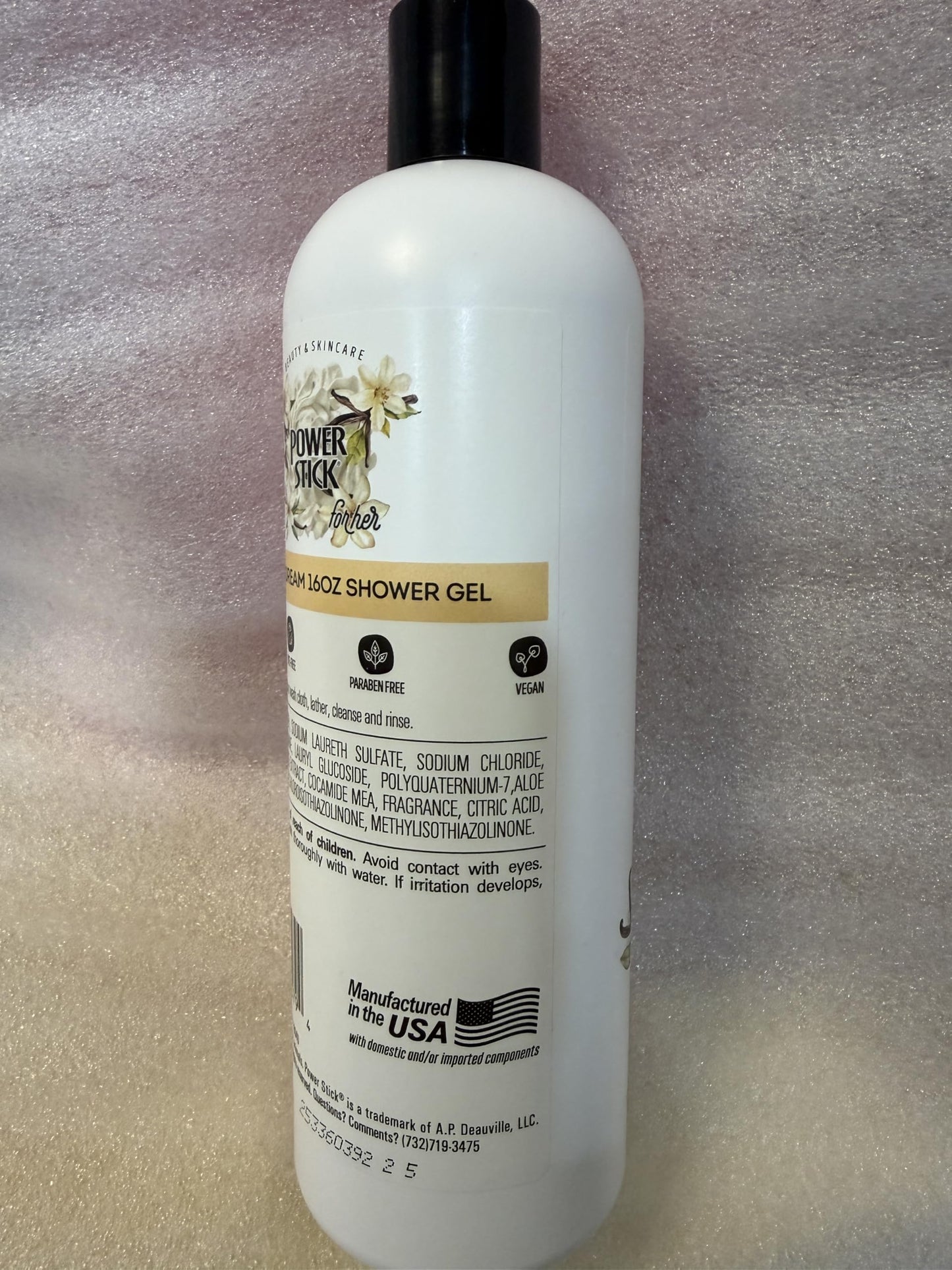 Power Stick for Her Limited Edition Vanilla Dream Shower Gel, Body Wash, 33.8 Fl Oz, Paraben Free, All Skin Types