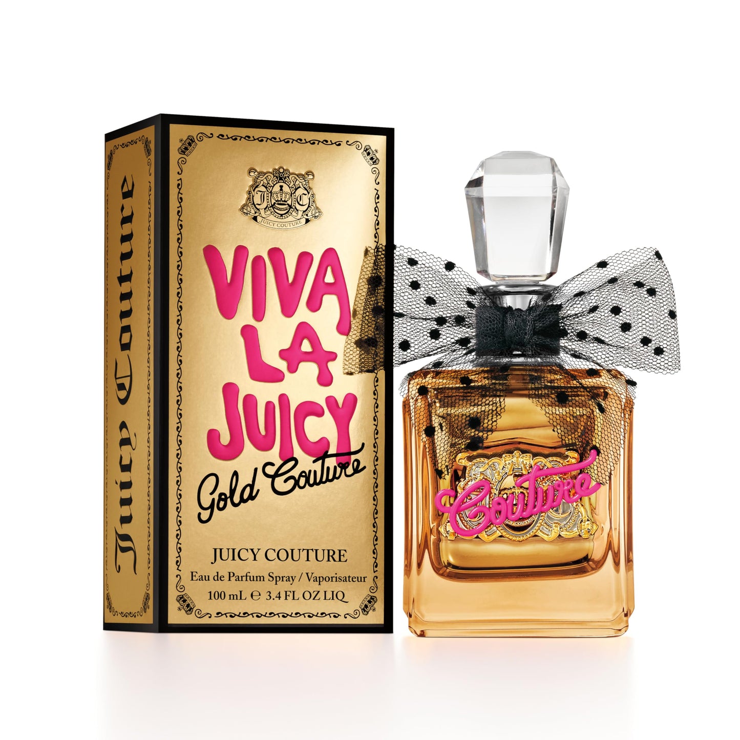 Juicy Couture Viva La Juicy Gold Eau De Parfum, Women's Perfume with Notes of Luscious Berry, Jasmine Sambac & Vanilla Cream - Fruity & Sweet, EDP