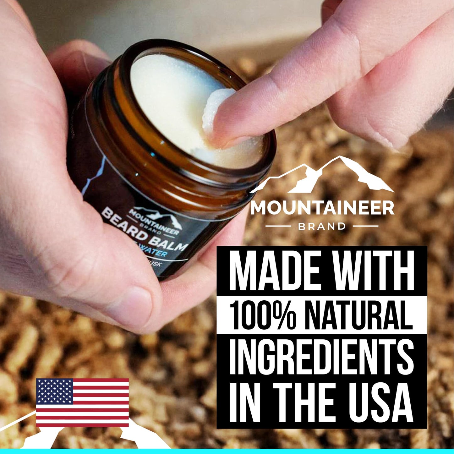 Mountaineer Brand Natural Beard Balm with Timber Scent | Scents Inspired by Nature | Beard Butter for Men | Leave in Condidtioner | Hydrates, Softens