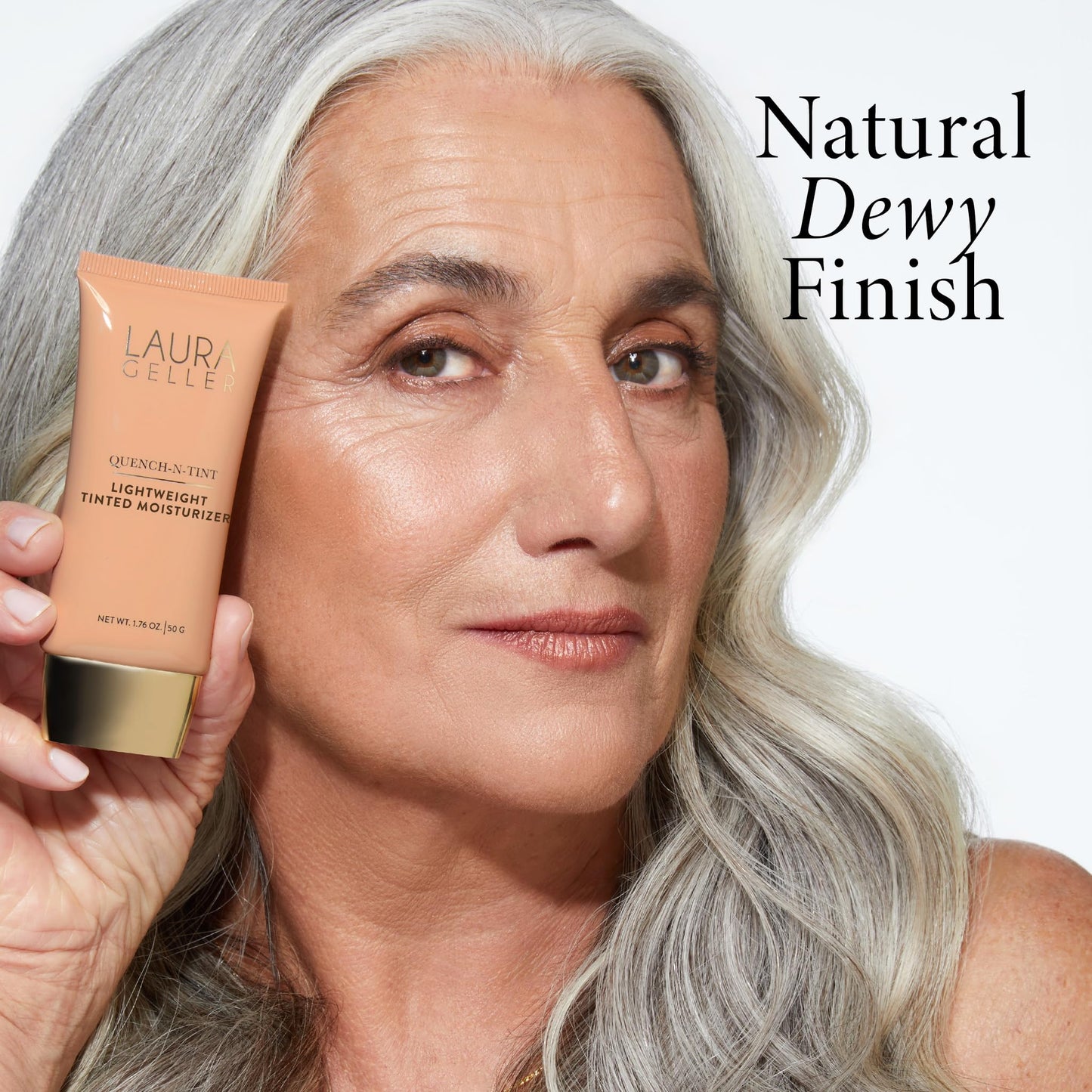 LAURA GELLER NEW YORK Quench-n-Tint Hydrating Foundation - Medium - Sheer to Light Buildable Coverage - Natural Glow Finish - Lightweight Formula