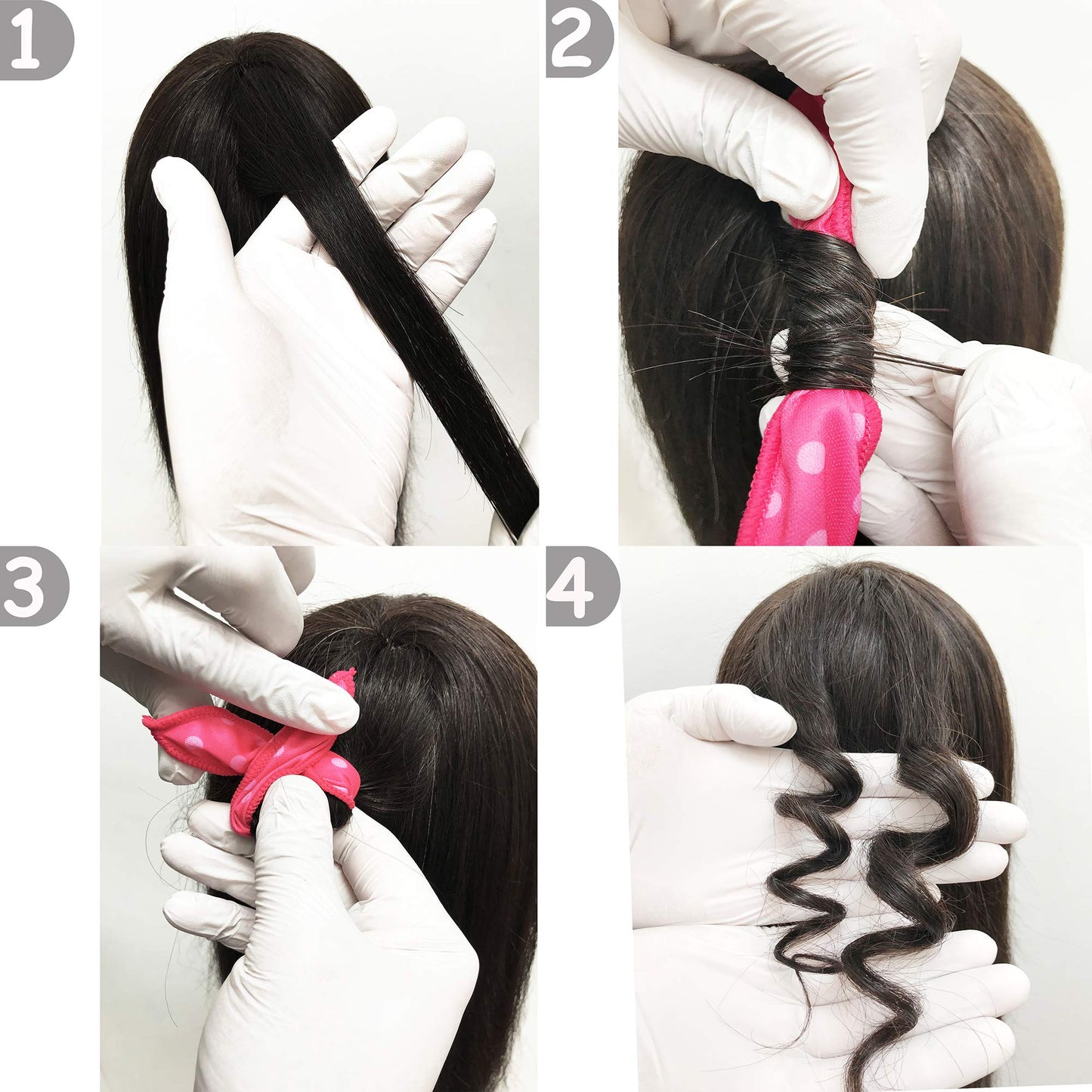 Aimin Soft Curlers for Overnight Heatless Curls, No Heat Foam Rollers for Long Hair, Satin Sponge Curlers (30 pcs, pink) Beauty and Personal Care Aimin Hair