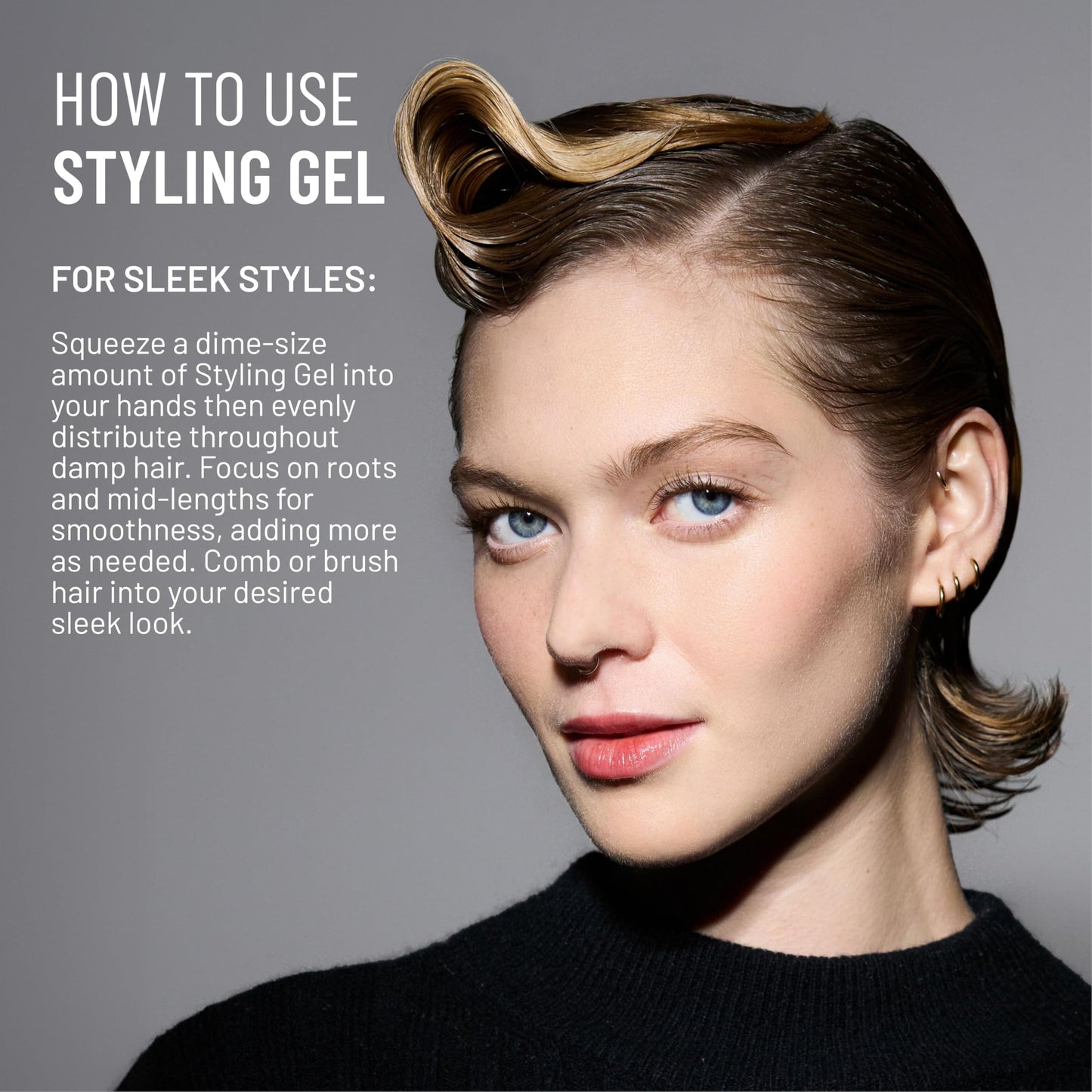 Hairstory Styling Gel - Curl Defining Gel for Wavy Curly Coily Hair, Flexible Frizz Control, Heat Protection up to 450F, Non Crunchy, 8 Fl Oz