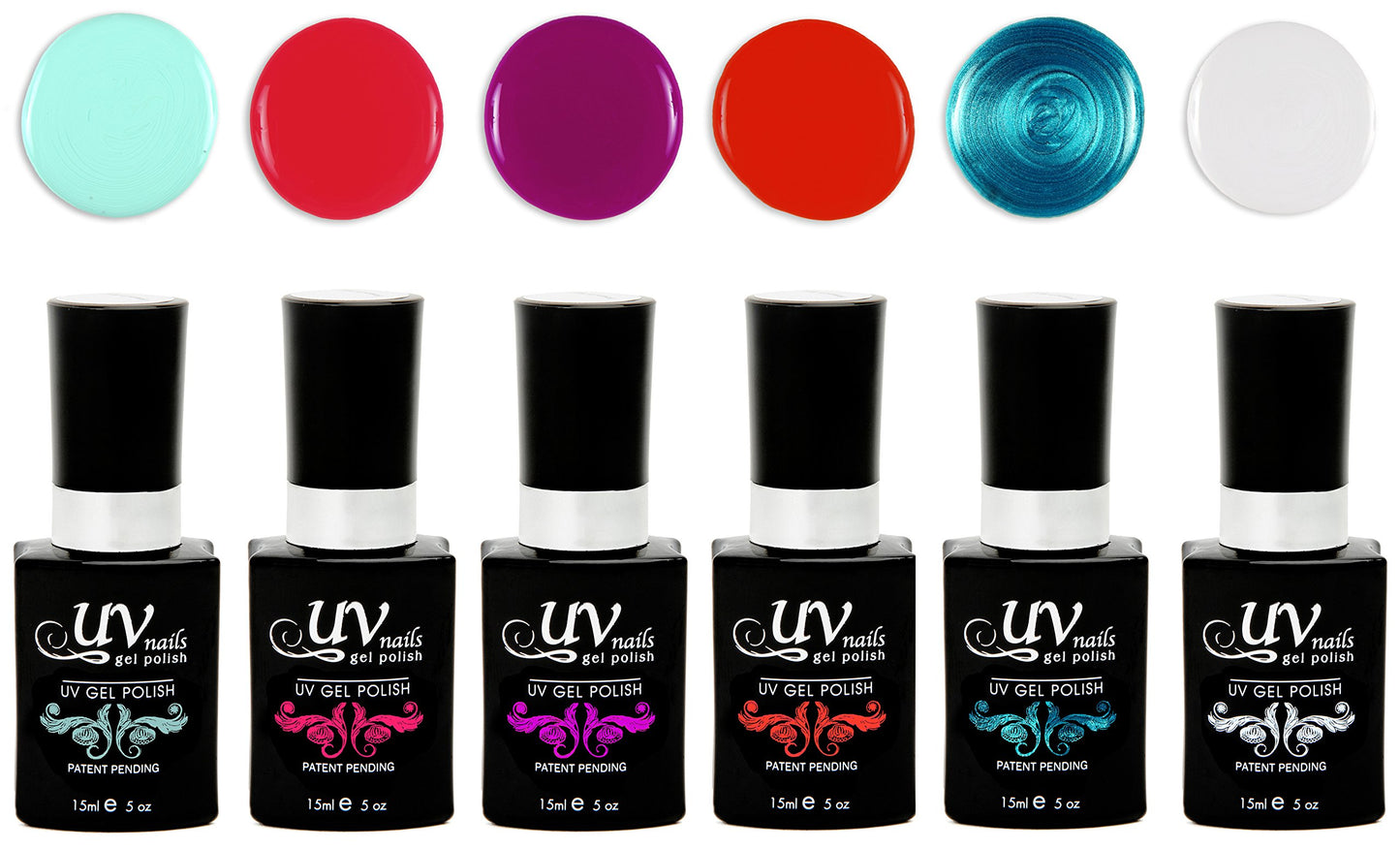 UV-NAILS Gel nail polish cure with UV or LED nail lamp gel polish for nails Set of 6 (KEY WEST) Beauty & Personal Care UV-NAILS