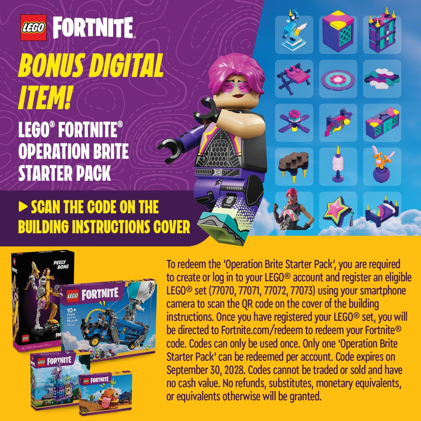 LEGO Fortnite Supply Llama 77071 Building Set, Collectible Display Model for Gamers, Fun Gift Toy for Kids, Boys & Girls Ages 12+
