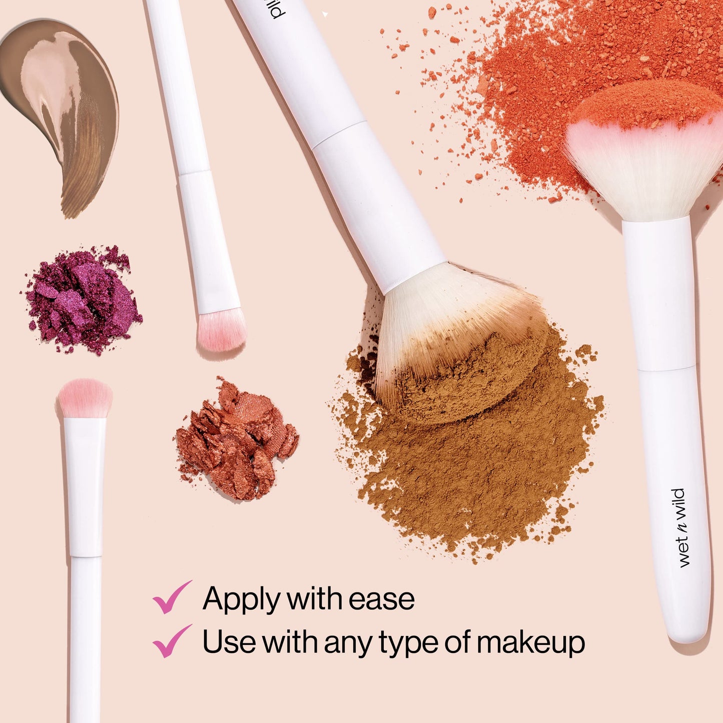 wet n wild Eyebrow and Liner Brush, Dual-Ended Precision, Angled for Definition, Ergonomic Handle for Comfortable Precision Control, Cruelty-Free
