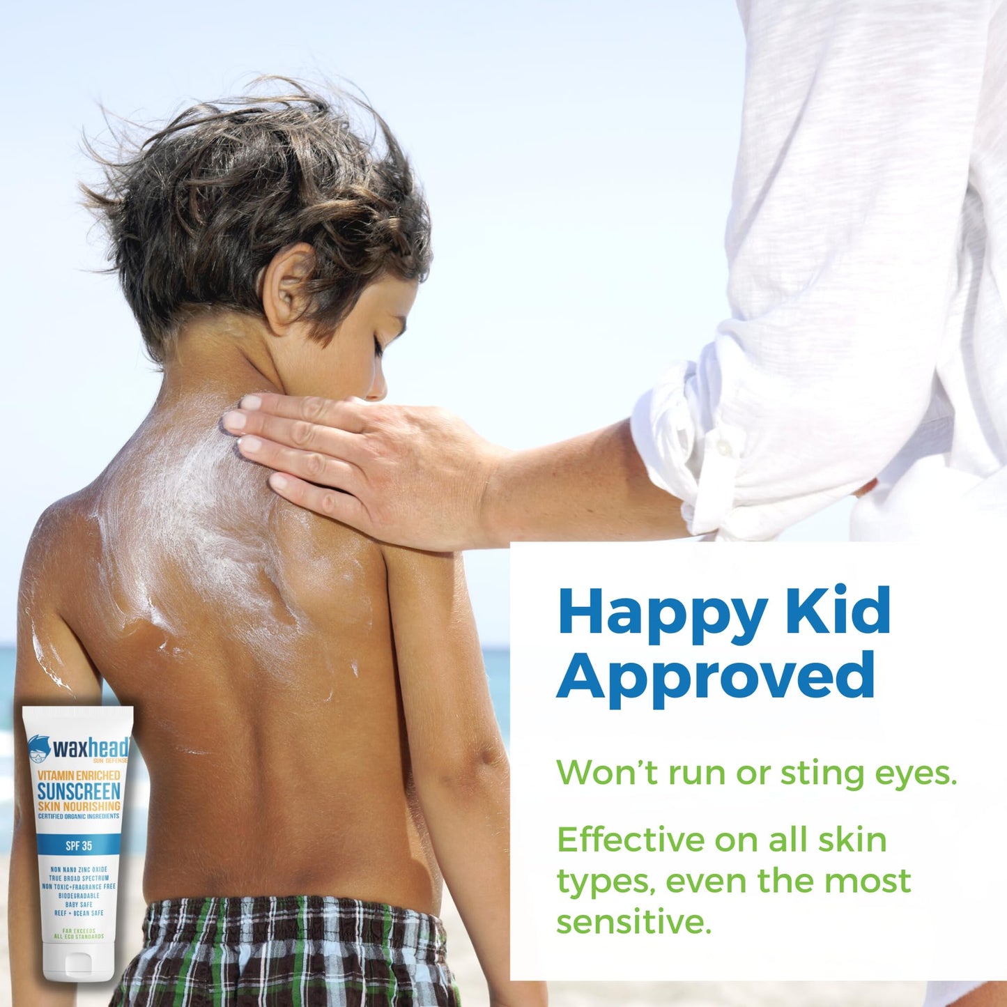 Waxhead Non-Nano Zinc Oxide Sunscreen, EWG Sunscreen with Zinc Oxide for Face & Body, Mineral Natural Non-Toxic Pure Sunblock, Biodegradable Cream