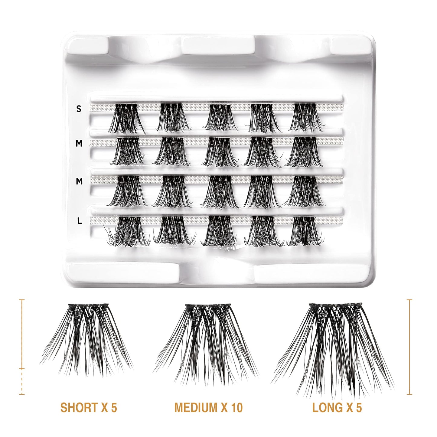 i•ENVY Extended False Eyelashes Faux Mink Featherlight Reusable Artificial Eyelashes Multipack Lash Clusters