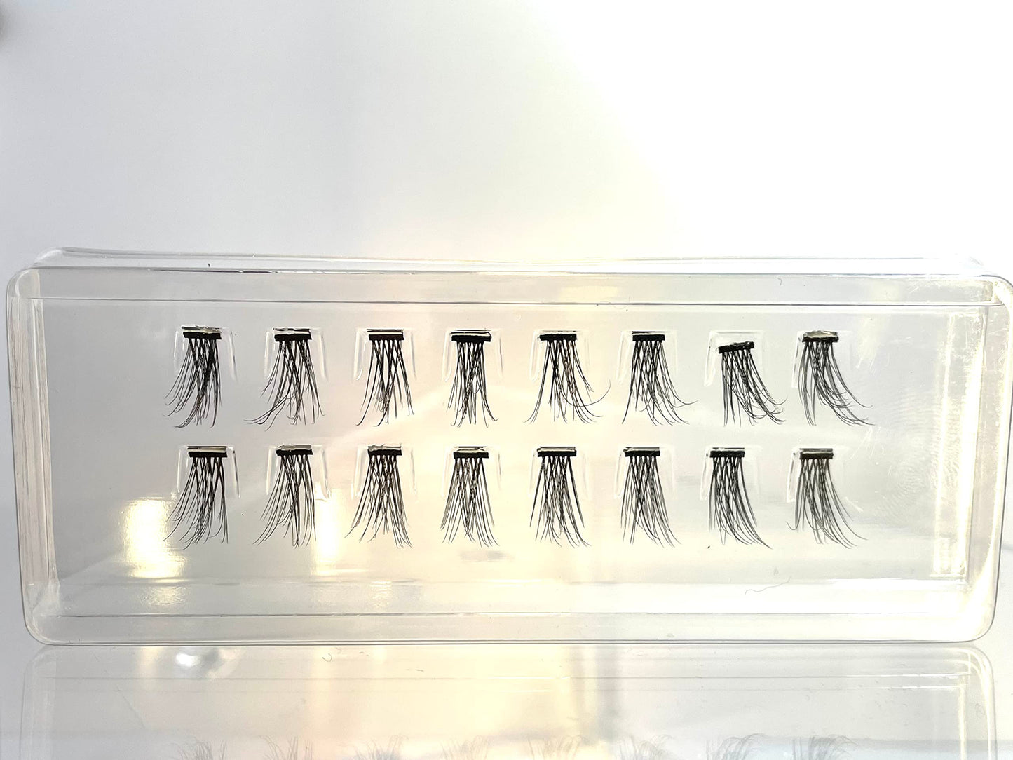 Ioni Cosmetics Faux Mink Individual Lash Extensons 3-STRAND Natural-Short, Black