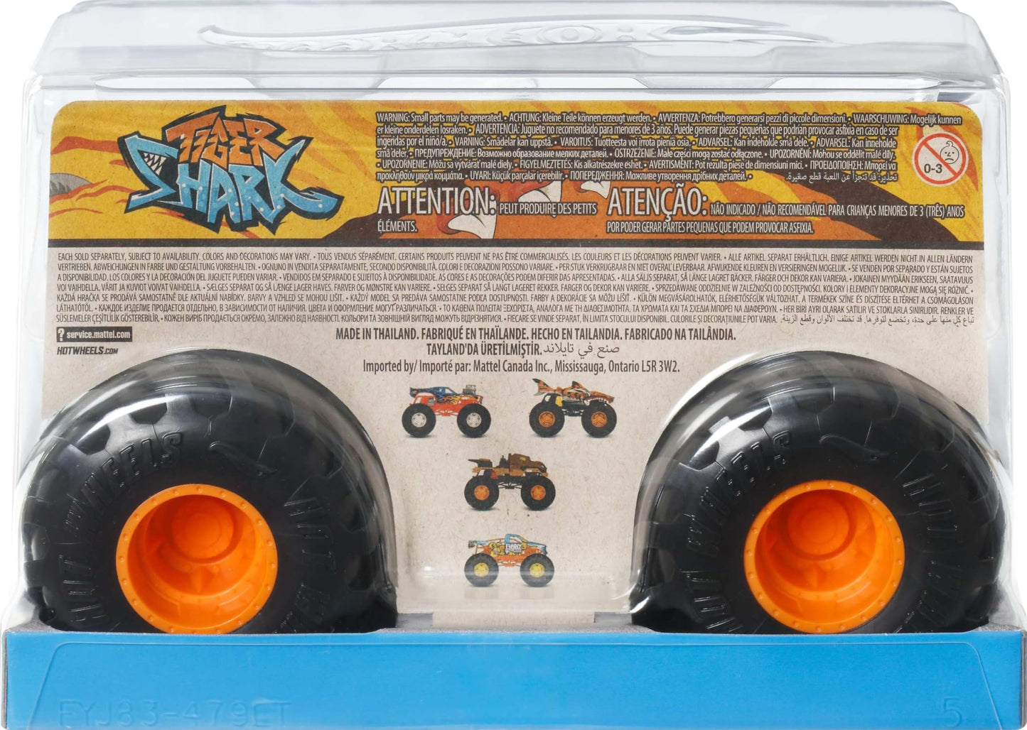 Hot Wheels Monster Trucks, Oversized Monster Truck, 1:24 Scale Die-Cast Toy Truck with Giant Wheels and Cool Designs