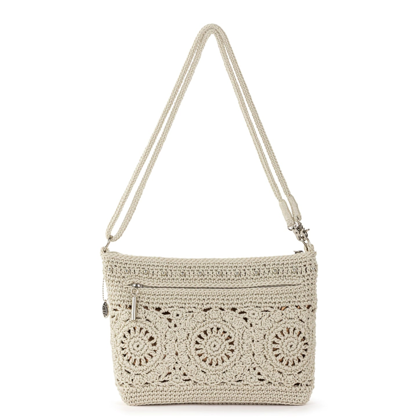 The Sak Lumi Convertible Crossbody Purse - Hand Crochet Women's Handbag for Everyday & Travel, 3-in-1 Small Crossbody Bag With Zipper Closure…