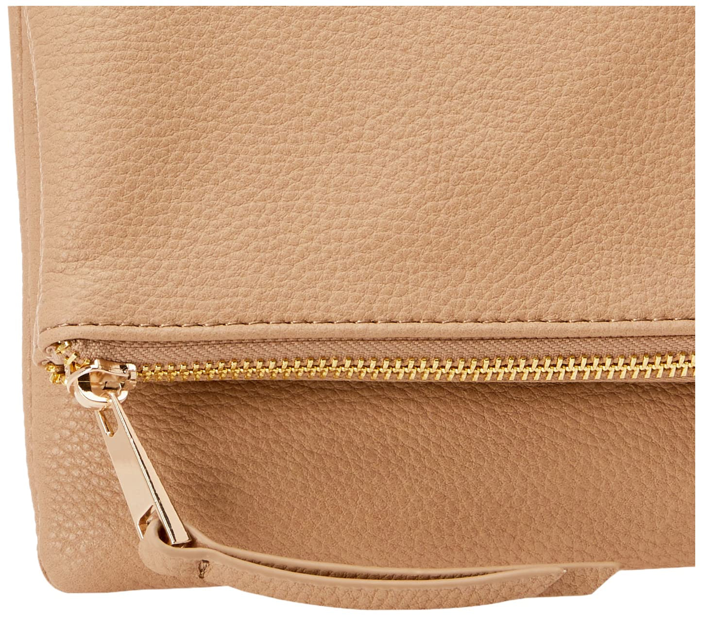 The Drop Women's Southampton Zipper Foldover Clutch, Taupe, One Size