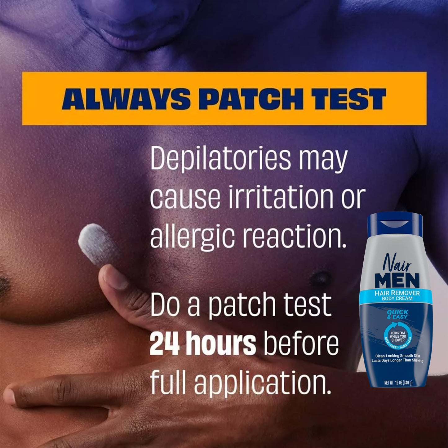 Nair Men Hair Removal Body Cream, 12 Ounce (Pack of 2)