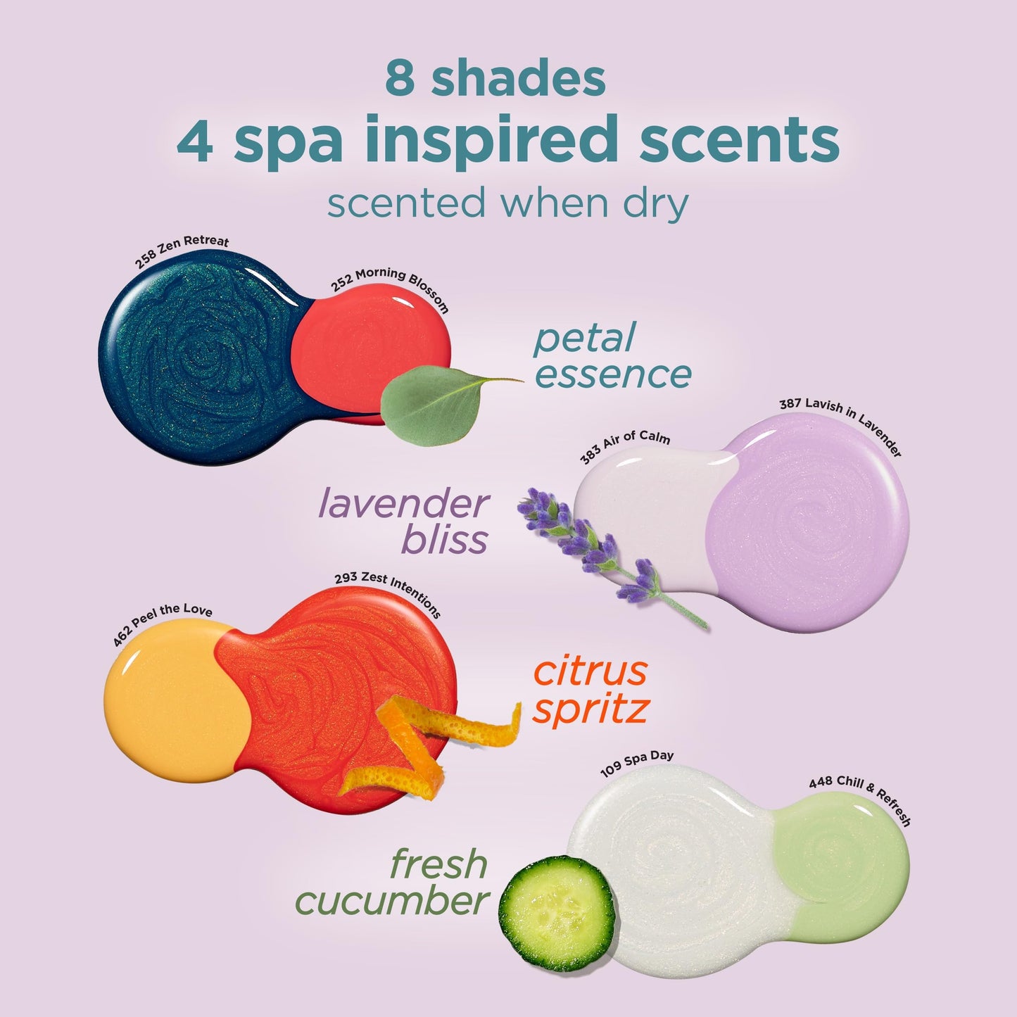 Sally Hansen Color Therapy Scented Nail Polish | Biotin, Argan Oil, Long Lasting, Healthy Nails, Nail Strengthener, Opaque | 458 Zen Re-Treat, Petal Beauty and Personal Care Sally Hansen
