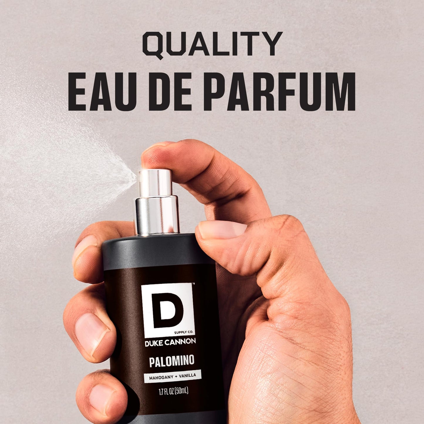 Duke Cannon Proper Cologne Palomino | Men's Eau de Parfum | Mahogany and Vanilla | Subtle, Long-Lasting Natural Scent | 1.7 fl oz