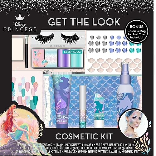 Disney Get The Look Cosmetic Kit Cosplay Halloween Costume Makeup Choose Cruella, Ariel. Jack Skellington (Ariel)