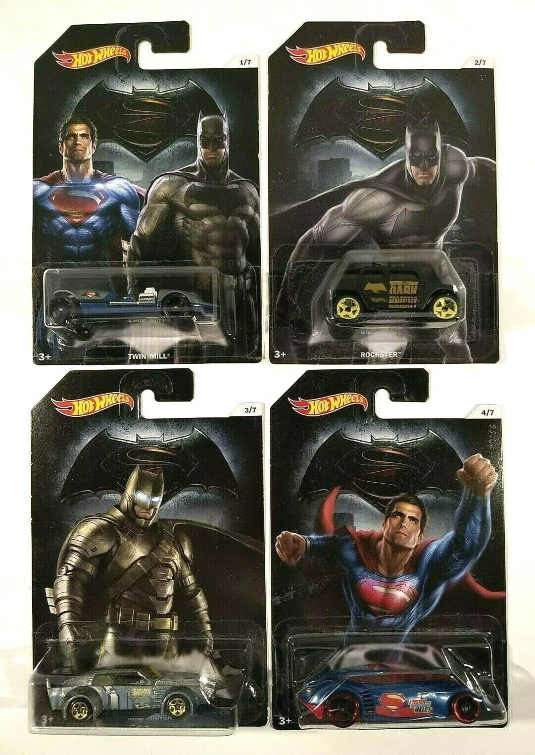 Hot Wheels, Batman V Superman: Dawn of Justice Bundle of 8 Die-Cast Cars