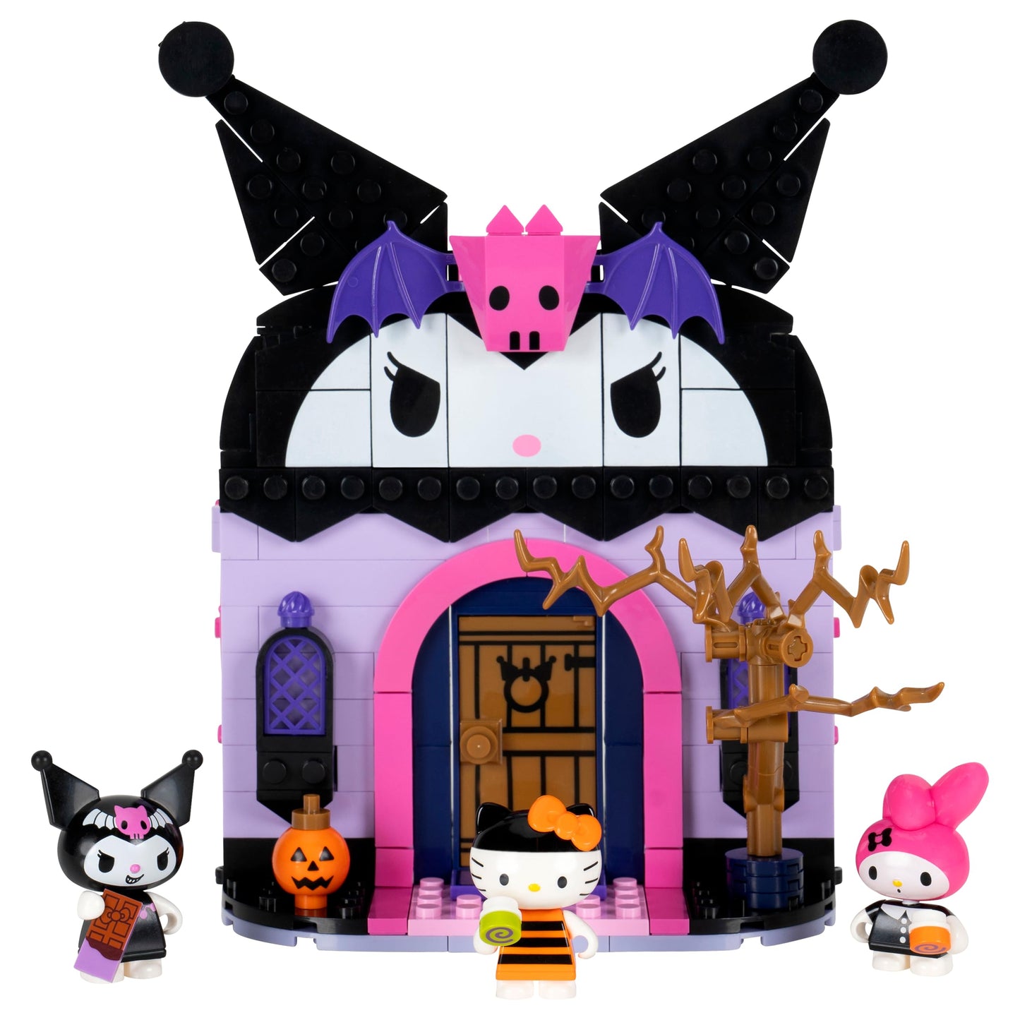 BLDR Hello Kitty and Friends Kuromi’s Haunted House Building Set - Hello Kitty, Kuromi, & My Melody Minifigures - Kids and Sanrio Fans Ages 8+, 0131