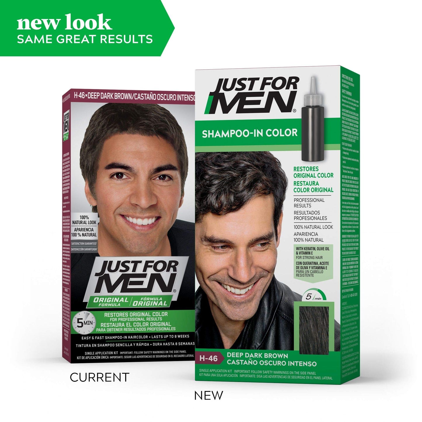 Just For Men Shampoo In #H-46 Haircolor Deep Dark Brown (3 Pack)