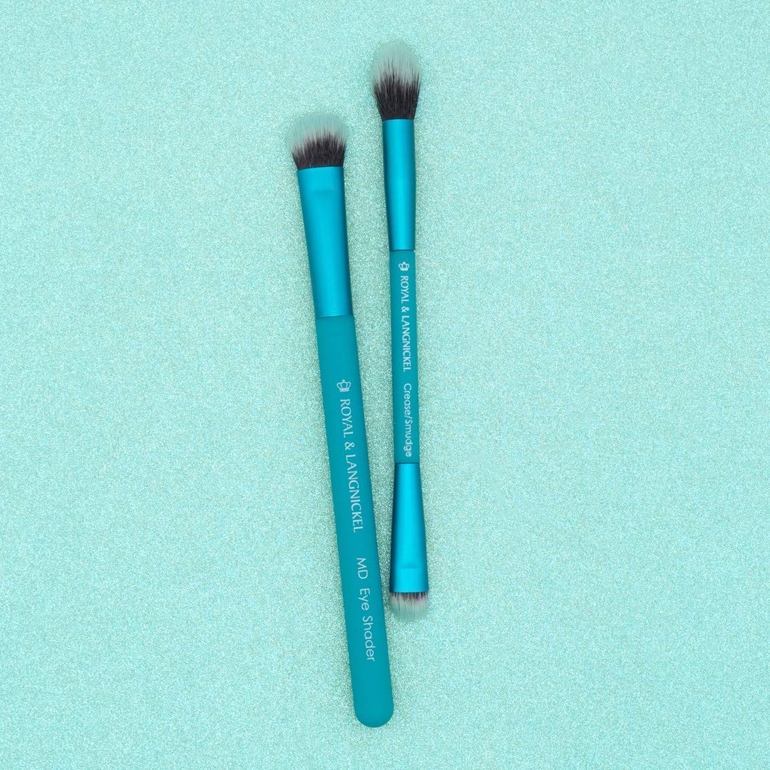 MODA EZGlam Duo Smoky Eye Travel-Size Makeup Brush Kit - Dual-Ended Eye Brushes for Blending & Defining, Vegan & Cruelty-Free