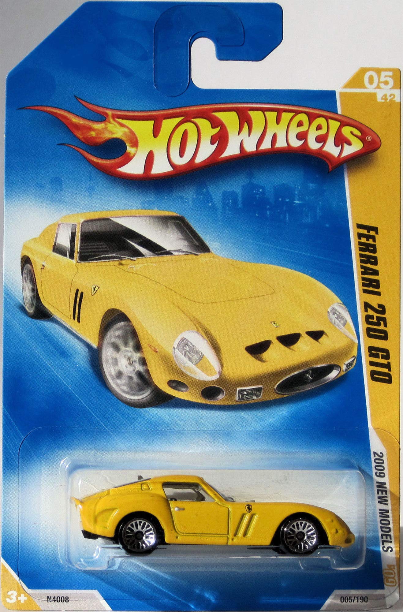 Hot Wheels 2009 New Models YELLOW Ferrari 250 GTO 164