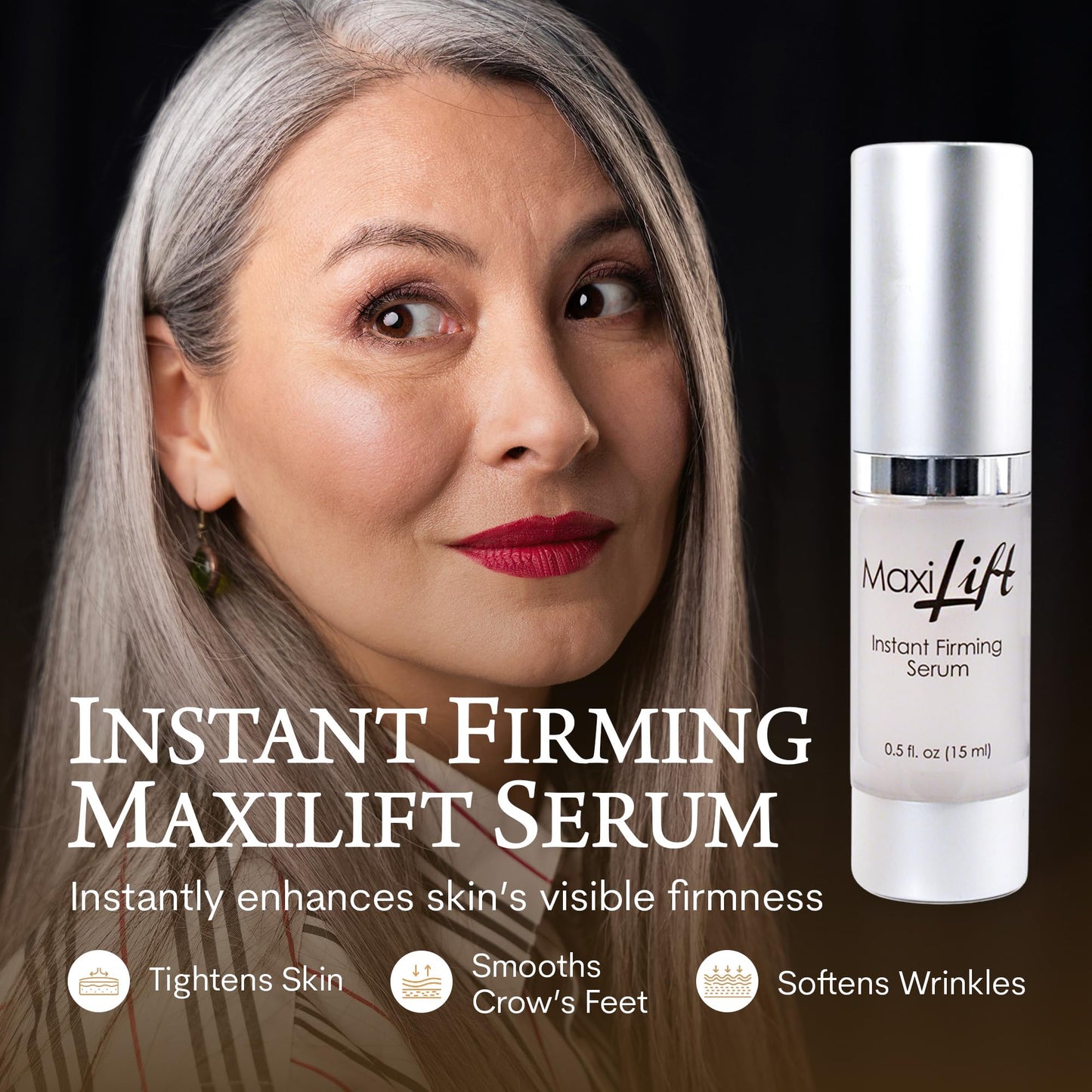 Biologic MaxiLift Instant Face Lift Serum - Skin Tightening Face Serum for Women Eyes, Firms and Smooths Sagging Skin, Fine Lines & Wrinkles - 0.5 Fl