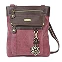 Chala Paw Print 3-in-1 Gemini Crossbody Handbag, Dog Lovers Gift (Burgundy)