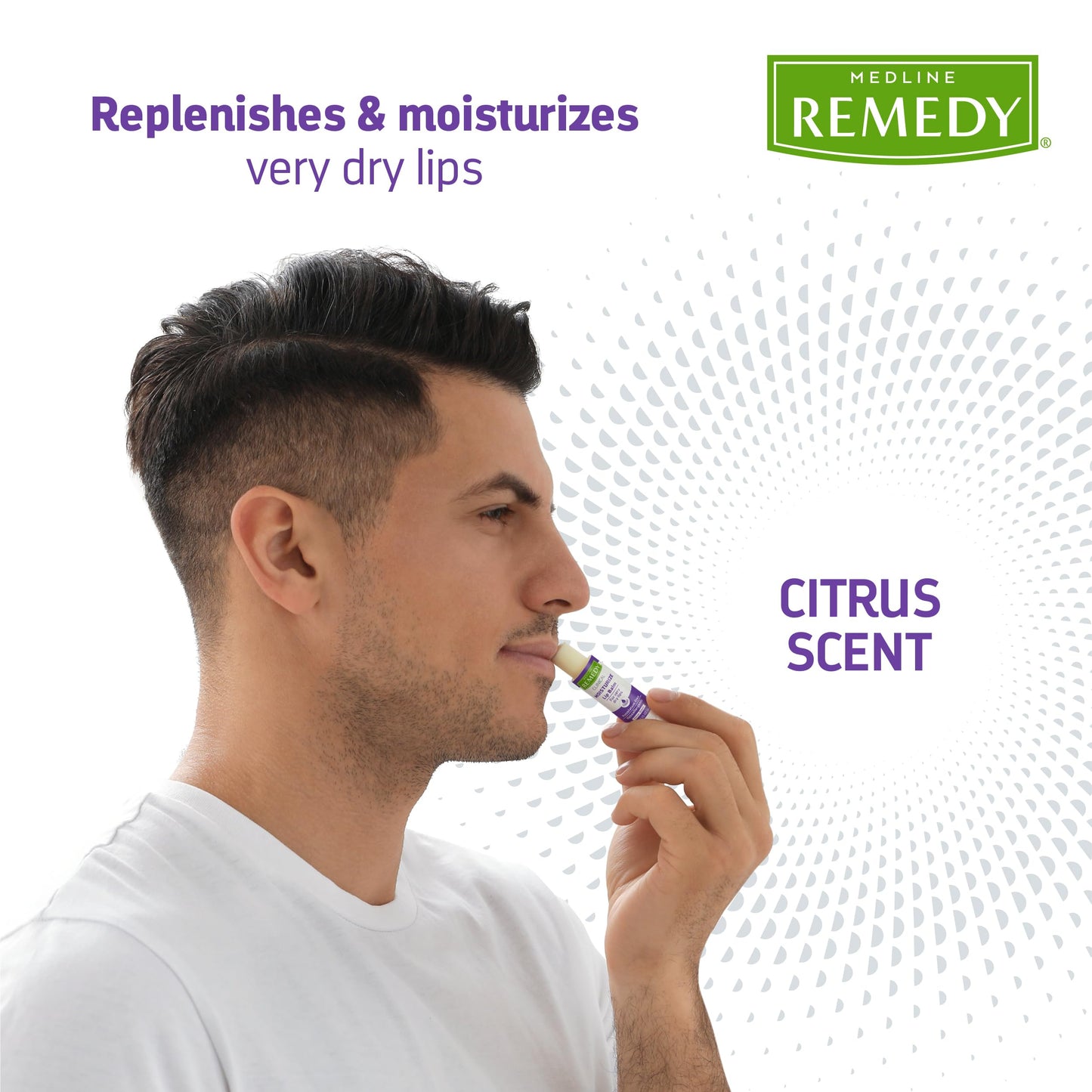 Medline Remedy Clinical Lip Balm, 3 Count, Citrus Scent, Moisturizing, Hydrating, Nourish, Nutrient Rich, Soothing Natural Oils, Revitalize