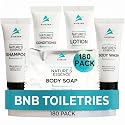 180 Piece Hotel Soap & Bulk Toiletries - Travel Essentials for BnB Hosts & Guests - Hotel Shampoo & Conditioner Supplies for Guests, Hotel Toiletries