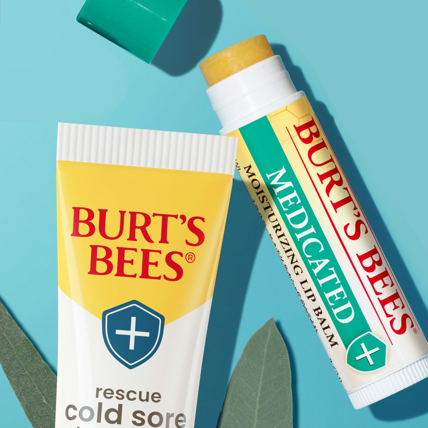 Burt's Bees Medicated Lip Balm, With Eucalyptus Oil and Menthol, Tint-Free, Natural Origin Lip Care, 2 Tubes, 0.15 oz.