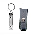 Ginalaia Stainless Steel Portable Nail Cutter?German Keychain Nail Clipper with File for Man and Women, Ultra Thin Flat Fingernail Clipper Perfect Use
