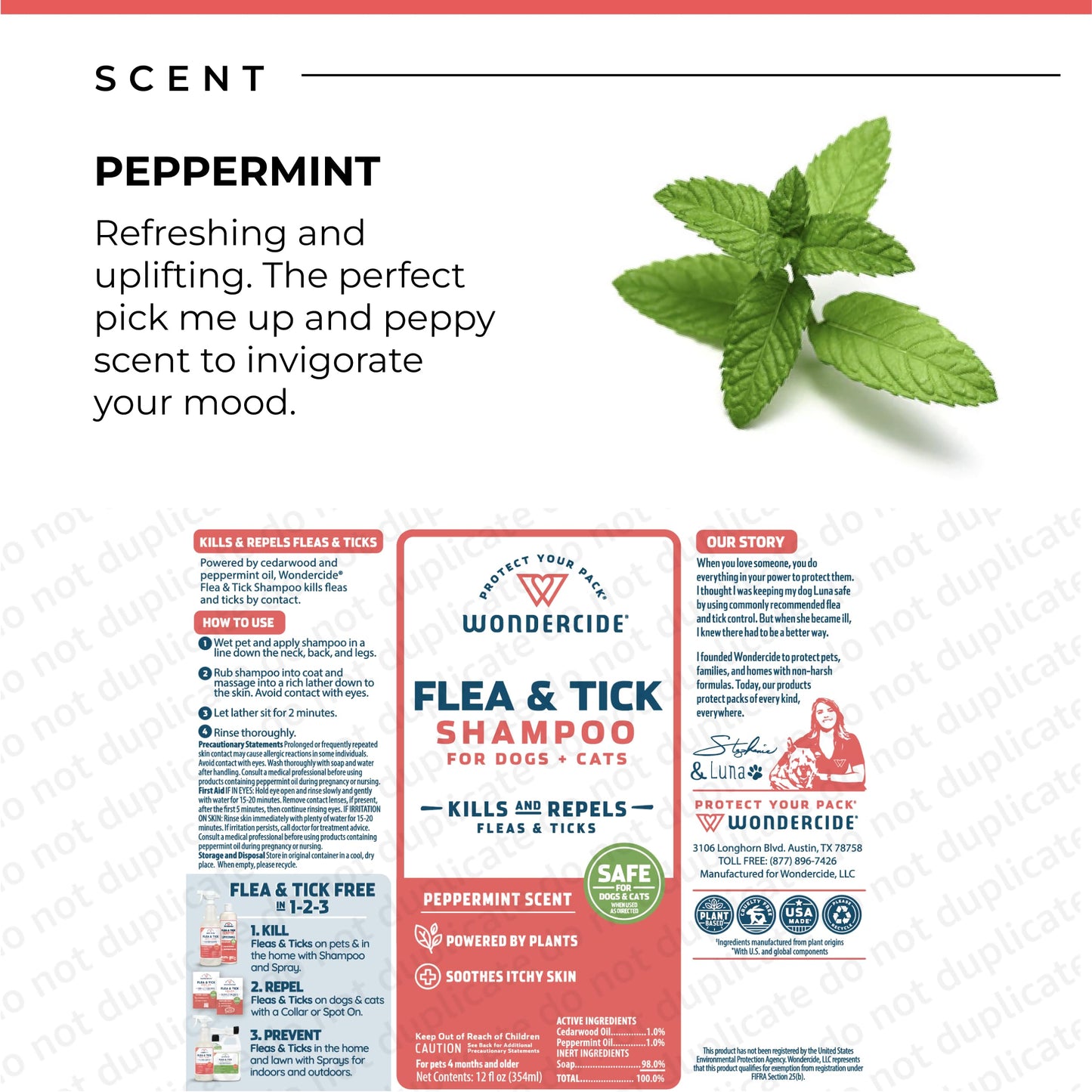 Wondercide Flea & Tick Shampoo for Dogs & Cats - Natural Essential Oils, Plant-Powered Flea Killer, 12 Fl Oz, Pets 4+ Months