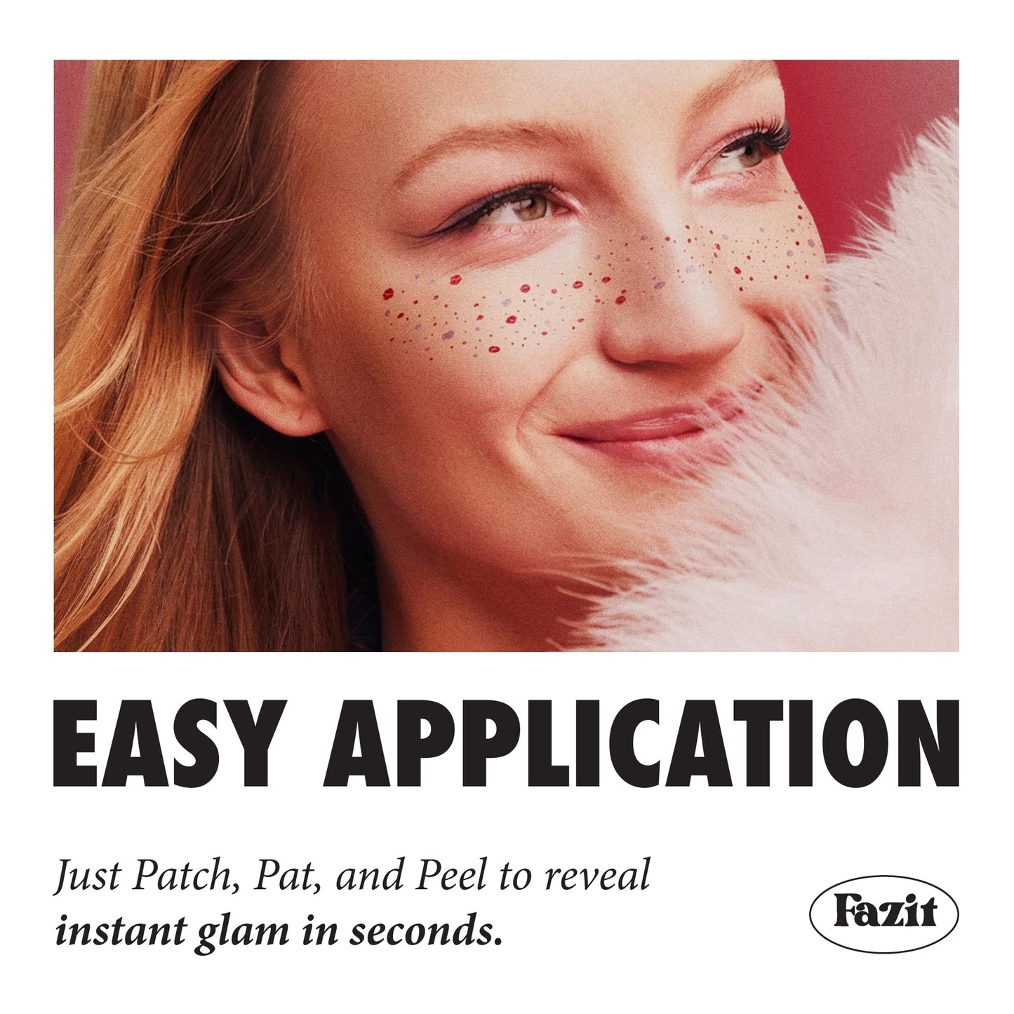 Fazit Makeup Patches - Smooch Speckles - Glow Up Make-Up Patches - Cute Glitter Makeup Accessories for Women - Cosmetic Glitter for Face