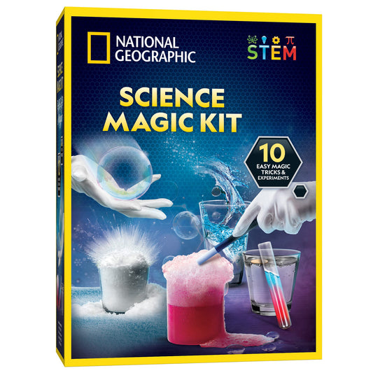 National Geographic Magic Chemistry Set – Kids Science Kit with 10 Magic Tricks, Fun STEM Experiments & Science Toys Gift for Boys & Girls 8-12