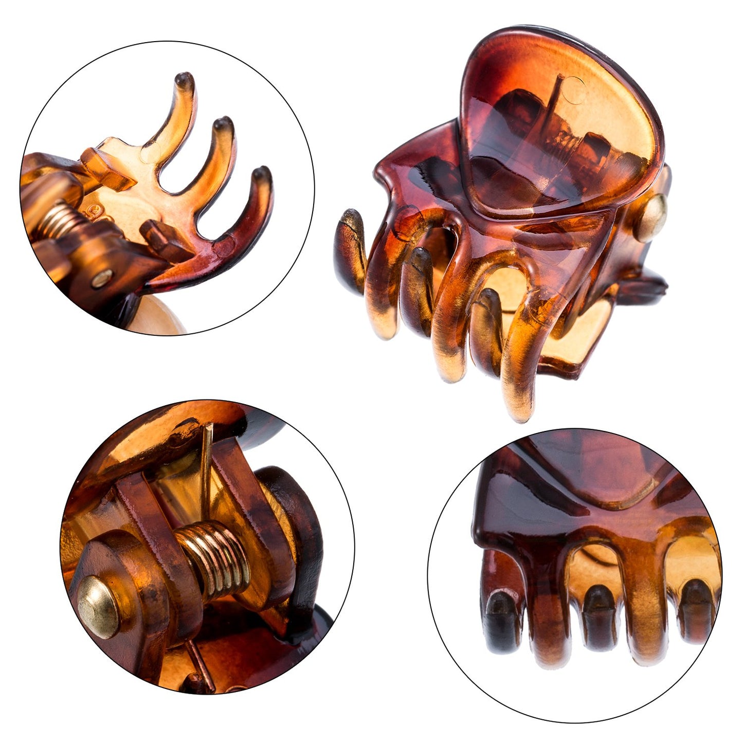 HOTOP 24 Pcs Mini Hair Claws Clips, Small Non Slip Plastic Jaw Clips for Girls and Women (Coffee)