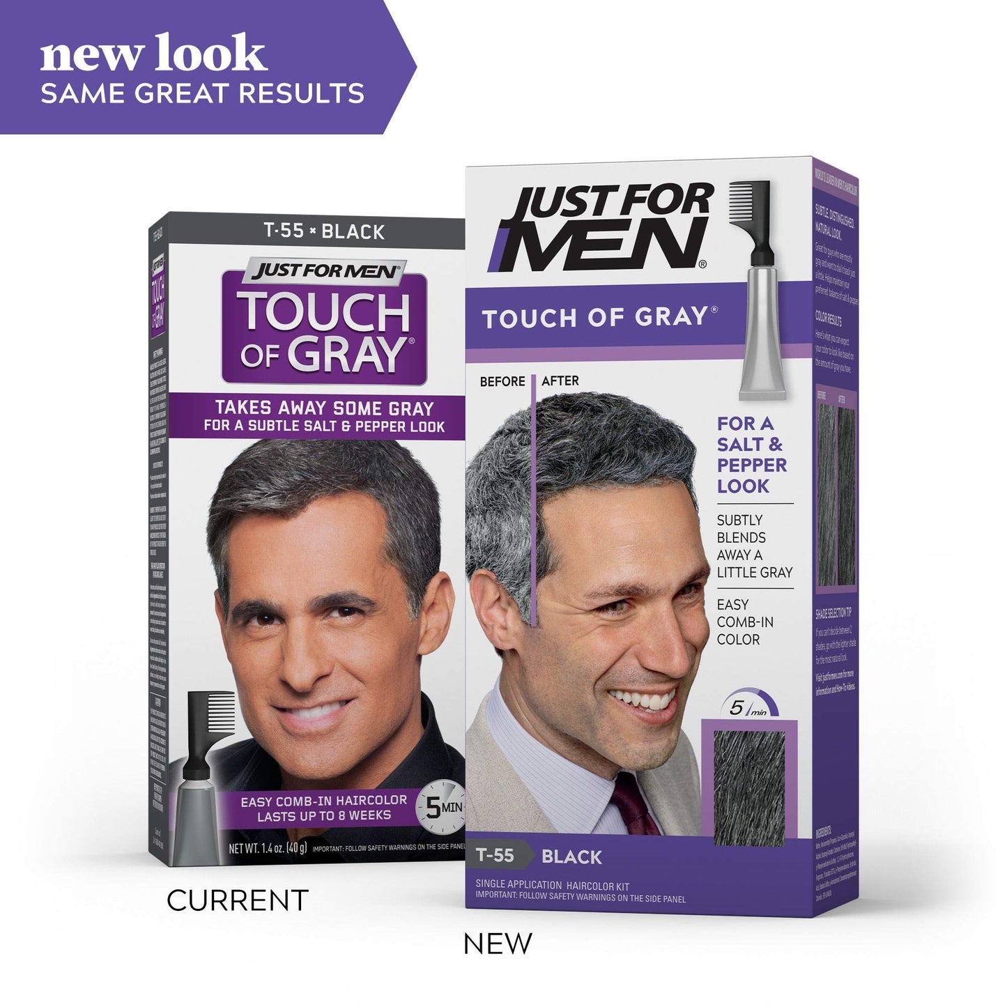 Just For Men Touch of Gray Men's Hair Color, Dark Brown-Black