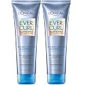 L'Oreal Paris EverCurl Sulfate Free Shampoo for Curly Hair, Lightweight, Anti-Frizz Hydration, Gentle on Curls, with Coconut Oil, 2 Count (8.5 Fl; Oz