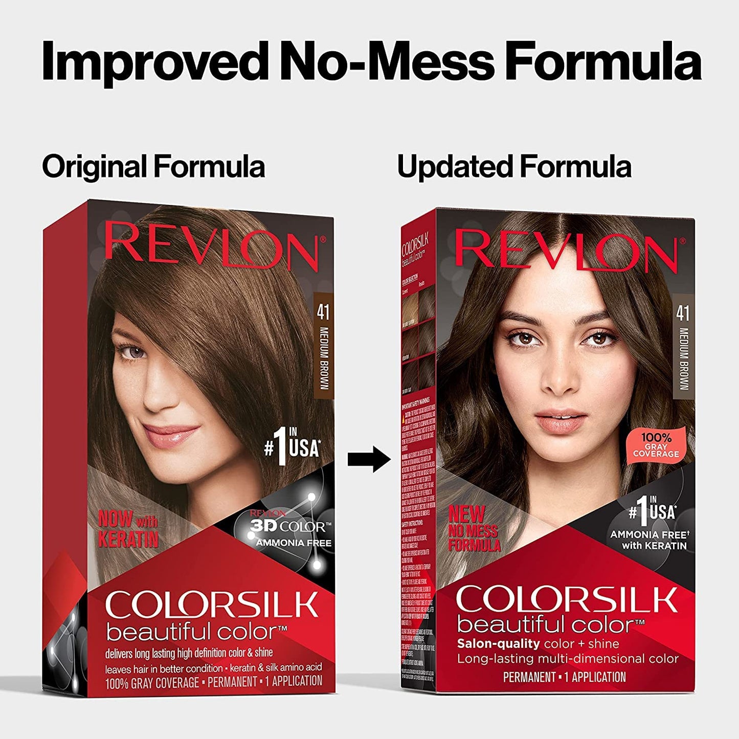 Revlon ColorSilk Beautiful Color 41 Medium Brown 1 ea (Pack of 5)