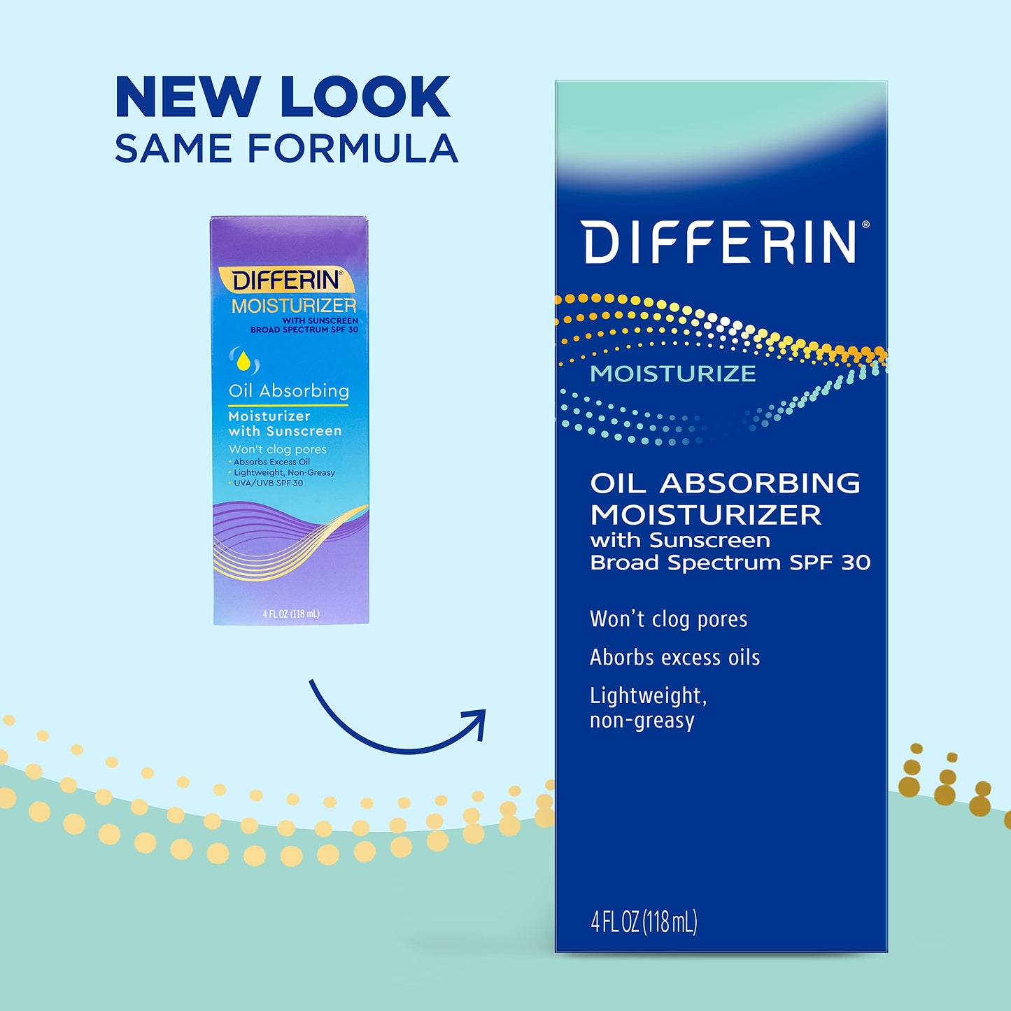 Differin Oil Absorbing Moisturizer with SPF 30, Sunscreen for Face by the makers of Differin Gel, Gentle Skin Care for Acne Prone Sensitive Skin, 4 oz