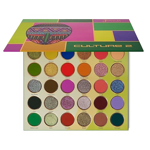 Juvia's Place Culture 2 - Eye Shadow Palette 30 Colors, Long Lasting High Pigment Rich Glitter Natural Smoky Tones Matte Brown Neutral & Shimmering…