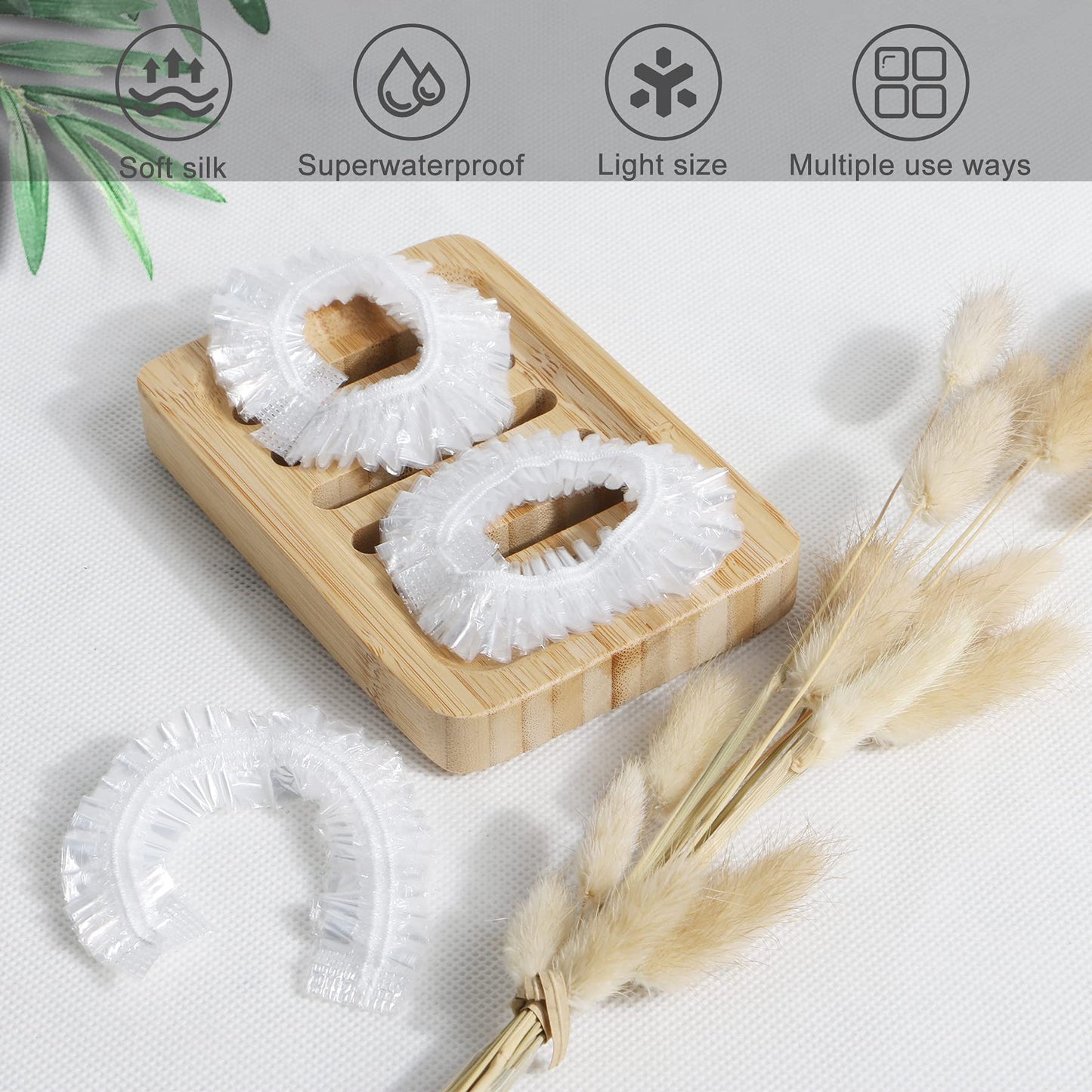 150 PCS Upgrade Disposable Shower Caps. Ceizioes Waterproof Hair Bath Caps. Thickening Shower Cap for Women Kids Girls. Hotel and Hair Salon. Travel